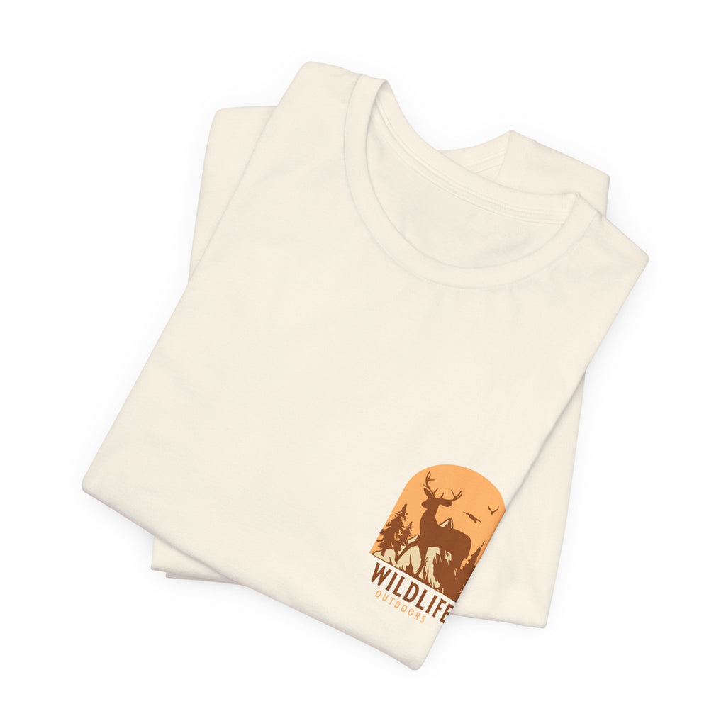 Wildlife Sunset Pocket Tee — Graphic Animal Nature T-Shirt