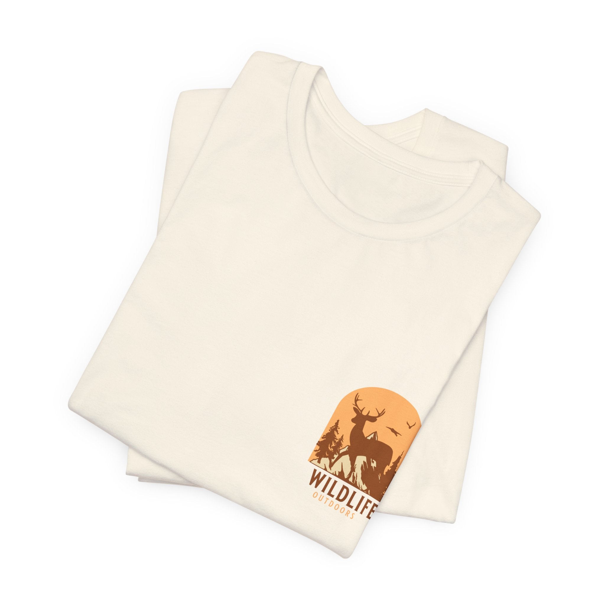 Wildlife Sunset Pocket Tee — Graphic Animal Nature T-Shirt