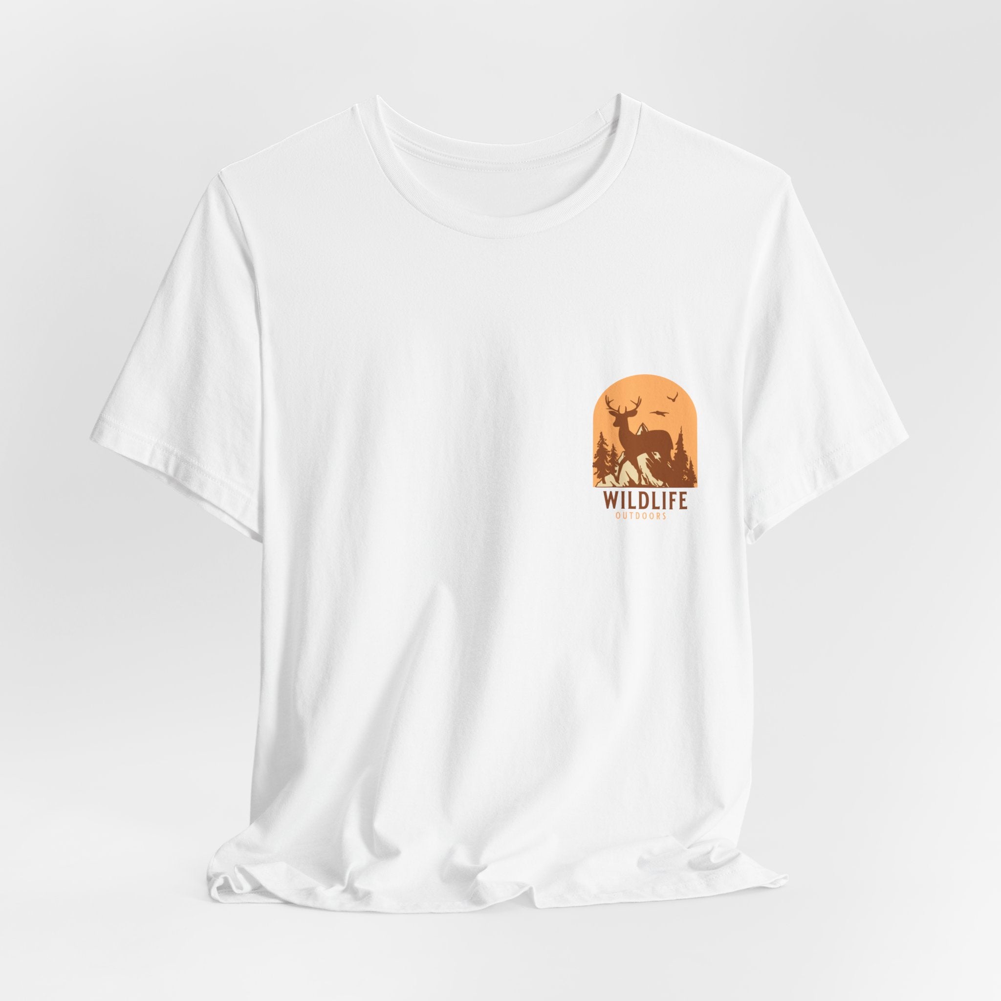 Wildlife Sunset Pocket Tee — Graphic Animal Nature T-Shirt