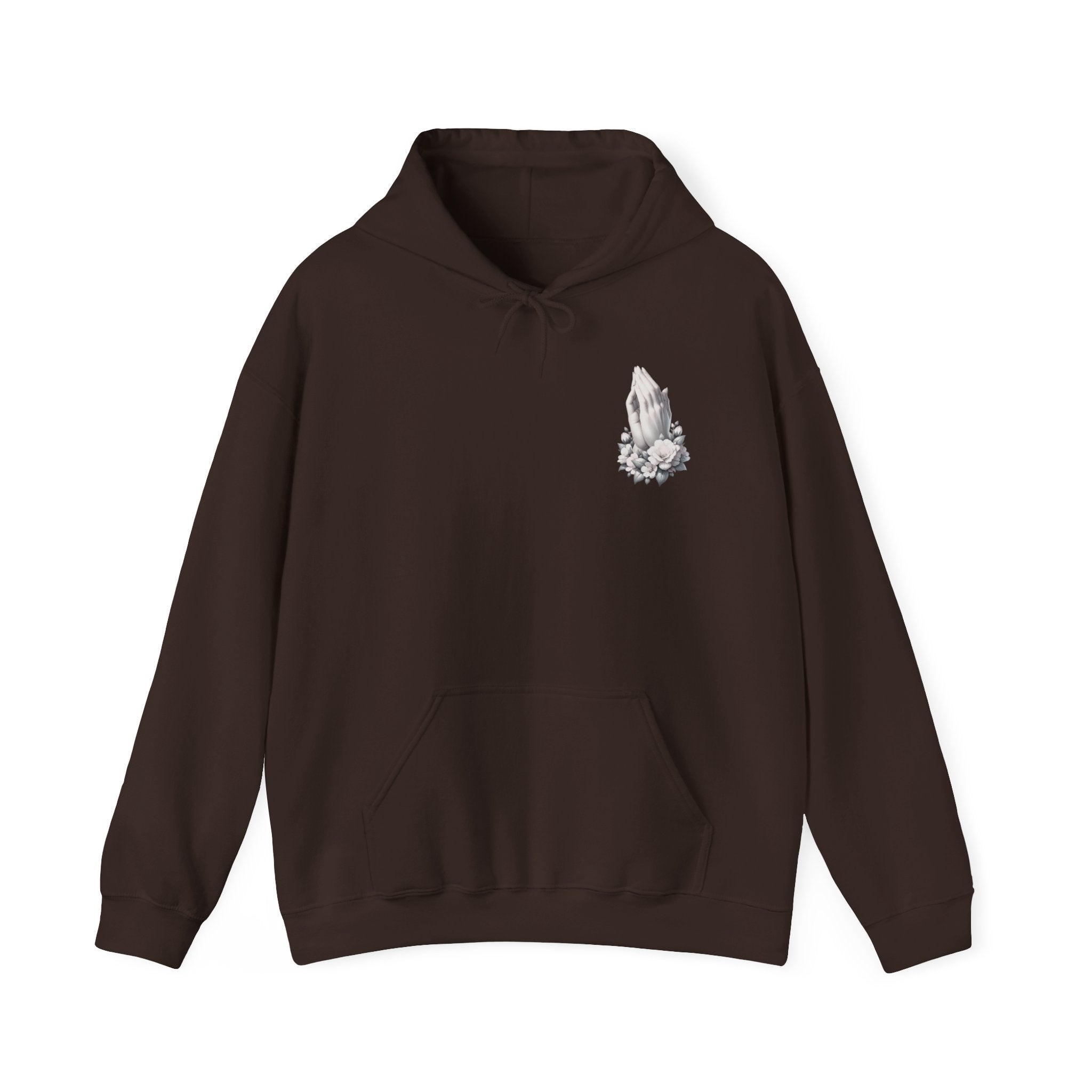 Heart Cross Floral Hoodie — Faith-Inspired Heart & Cross Graphic Pullover