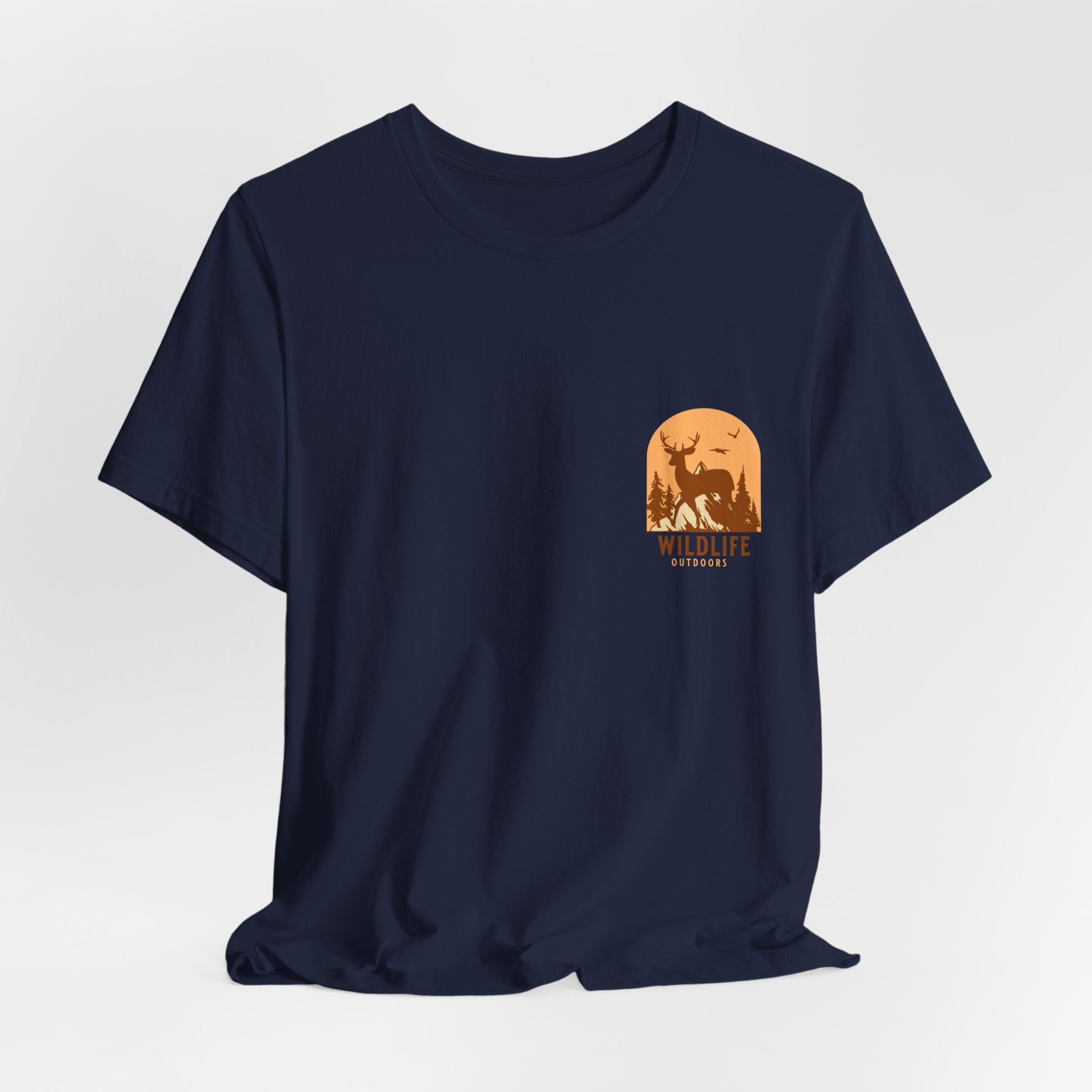 Wildlife Sunset Pocket Tee — Graphic Animal Nature T-Shirt