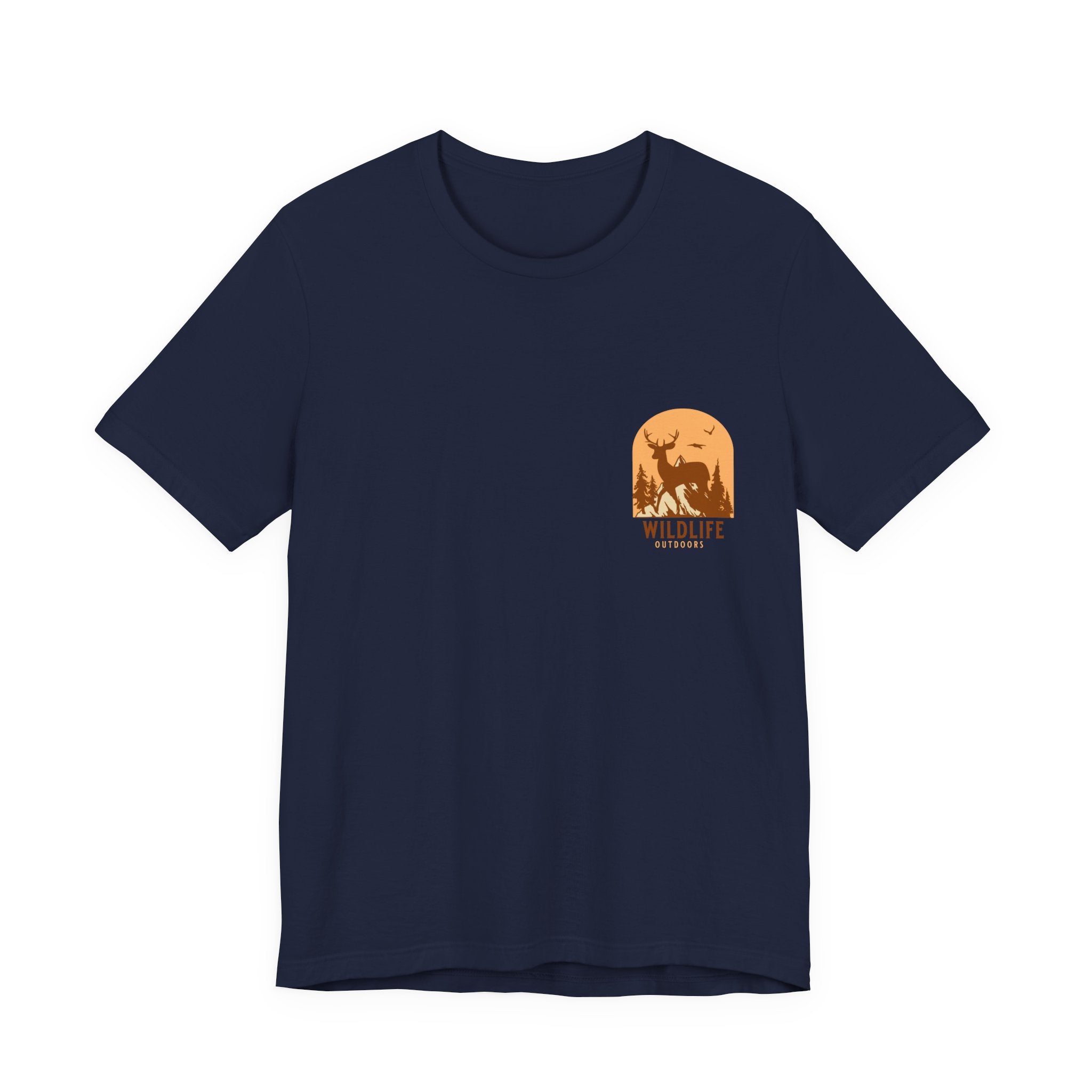 Wildlife Sunset Pocket Tee — Graphic Animal Nature T-Shirt