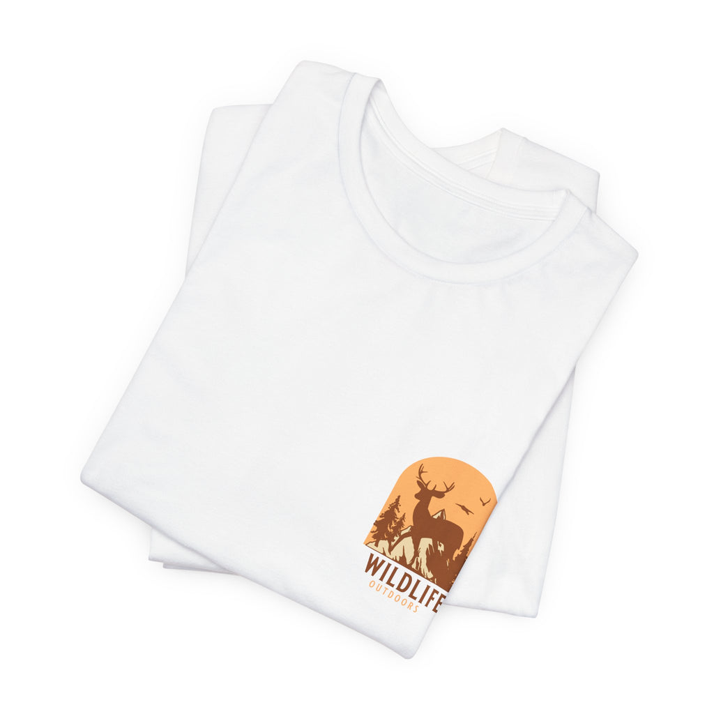 Wildlife Sunset Pocket Tee — Graphic Animal Nature T-Shirt