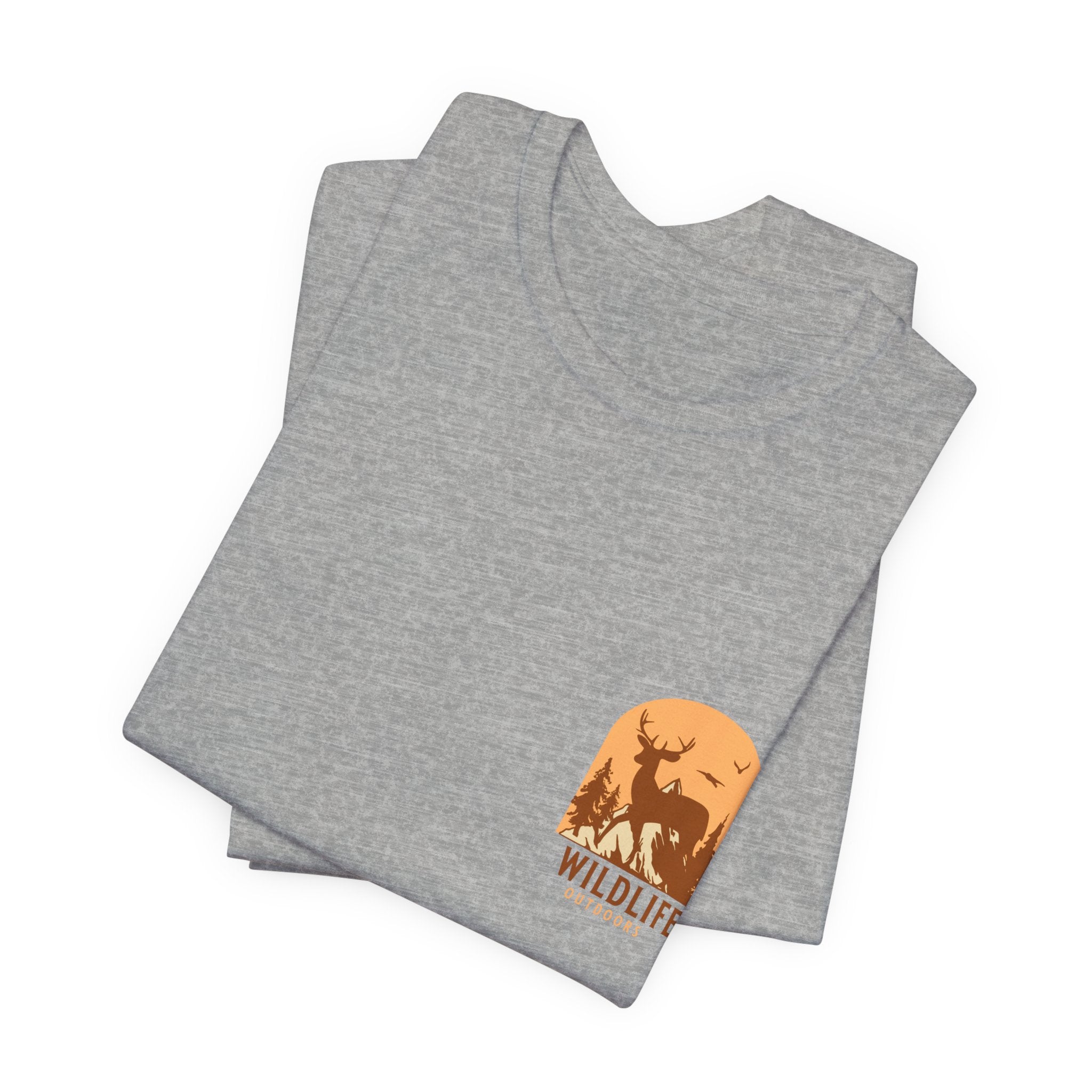 Wildlife Sunset Pocket Tee — Graphic Animal Nature T-Shirt