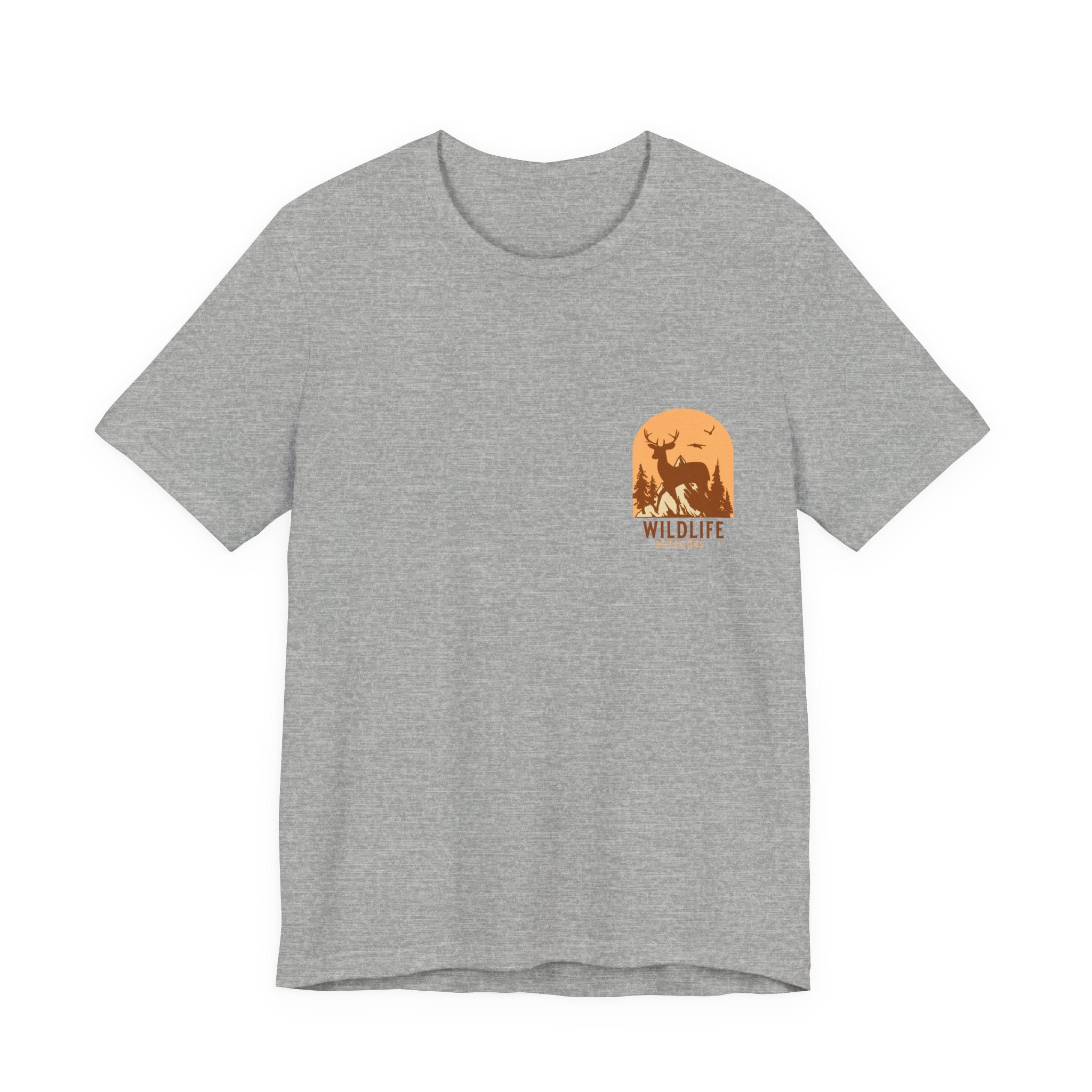 Wildlife Sunset Pocket Tee — Graphic Animal Nature T-Shirt