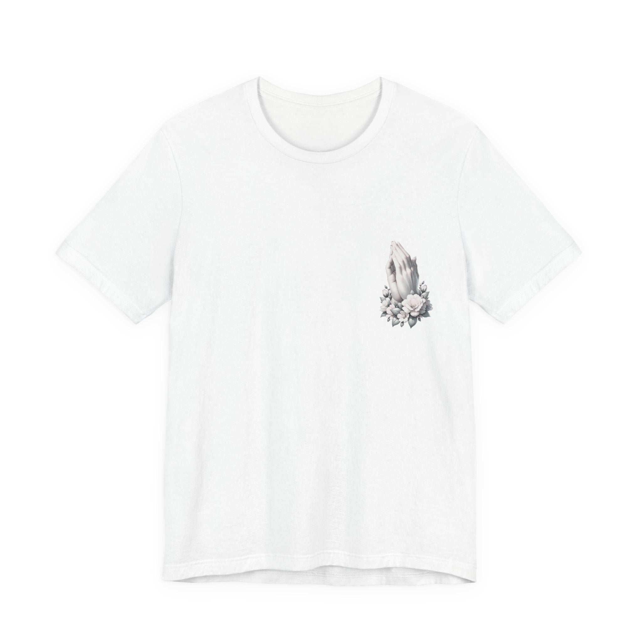 Prayer Hands Floral Pocket T-Shirt — Religious Faith Tee