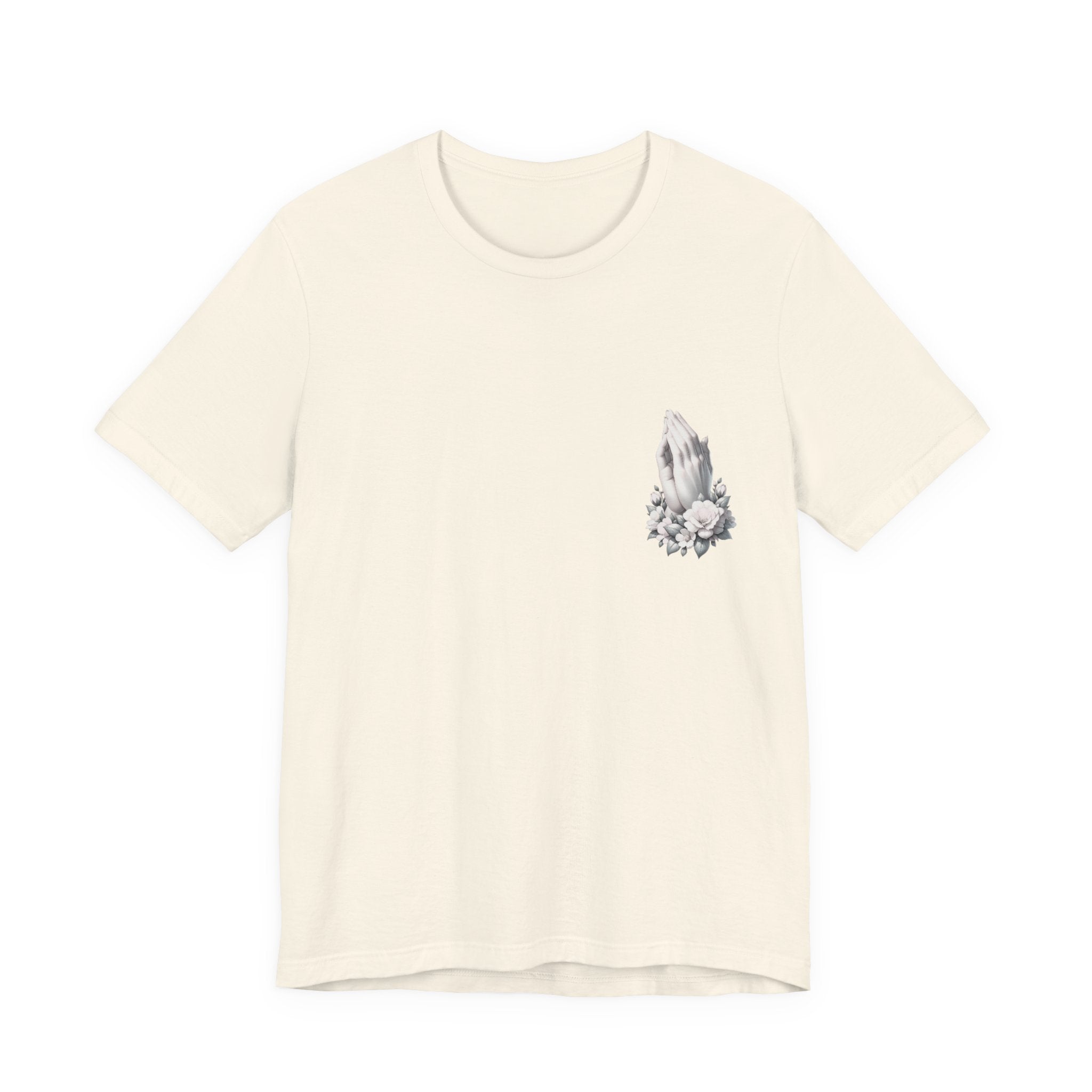 Prayer Hands Floral Pocket T-Shirt — Religious Faith Tee